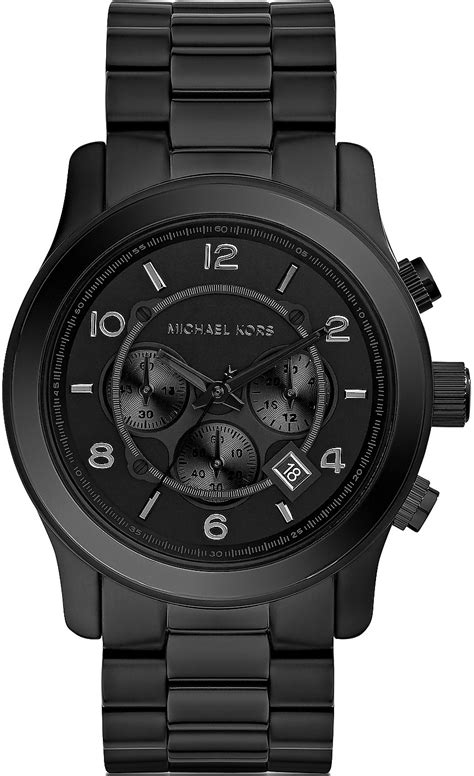 michael kors black diamante watch|mk watch men black.